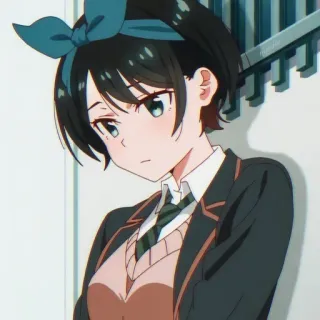 😕 b99349bb Ruka Sarashina Rent-A-Girlfriend Anime, Chica, Personaje, Lindo, Ilustración whatsapp sticker