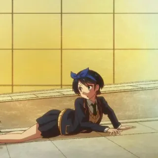 🍧 10ba169a Ruka Sarashina Rent-A-Girlfriend Anime, Mädchen, Schuluniform, Schleife, Süß, Manga telegram sticker