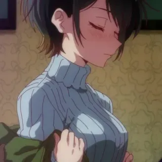 🍧 2f951ab1 Anime, Frau, Pullover, Erröten telegram sticker