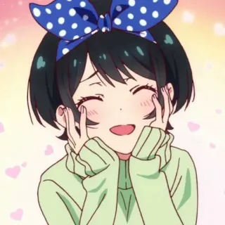 🍧 45087cb7 Ruka Sarashina Rent-A-Girlfriend Anime, Niedlich, Cartoon, Lächelnd, Fröhlich, Mädchen, Ruka Sarashina telegram sticker