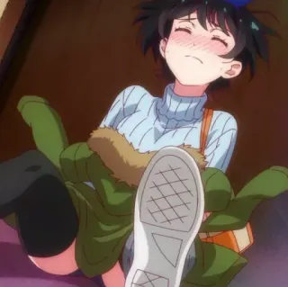 🍧 59e663e6 Anime-Mädchen, Fuß, süß, erröten, Schulmädchen telegram sticker