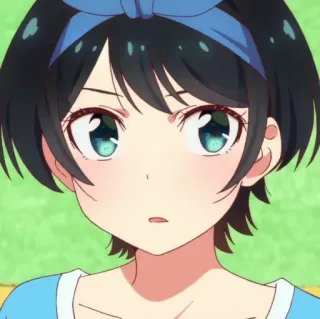 🍧 d2b0148c Ruka Sarashina Rent-A-Girlfriend Anime, Mädchen, Blaue Schleife, Süß, Porträt, Ruka Sarashina, Rent-A-Girlfriend telegram sticker