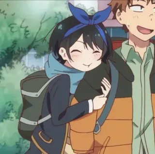 🍧 eb29839b Ruka Sarashina Rent-A-Girlfriend Anime, Cartoon, Mädchen, Paar, Charakter, Rucksack telegram sticker