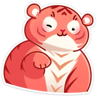 😉 0c2357f1 hổ, động vật, dễ thương, nhãn dán, hoạt hình, nháy mắt telegram sticker
