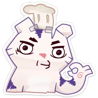 👌 43b4fc39 kot, szef kuchni, zwierzę, kreskówka, naklejka, uroczy, śmieszny telegram sticker