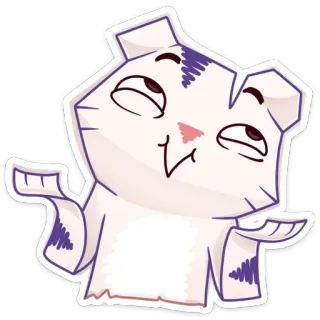 🤷 d20b5077 zwierzę, kot, wzruszenie ramionami, naklejka, kreskówka telegram sticker