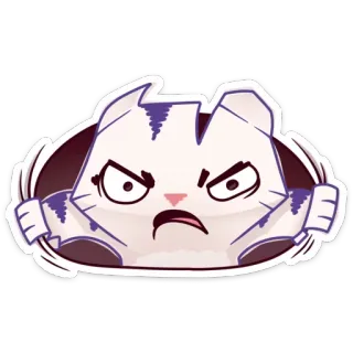 😠 d9907ed0 kot, zły, kreskówka, zwierzę, naklejka, koci, wyraz telegram sticker