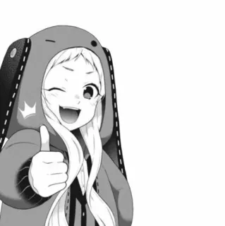 🍭 b92fe70b Anime, Cartoon, Mädchen, Figur, Zwinkern, Daumen hoch telegram sticker