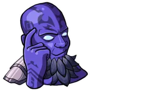 🌚 10f9fcdb 思考, 紫, キャラクター, ファンタジー, ステッカー telegram sticker