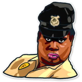 😗 0ec0e96f polícia, agente, desenho animado, uniforme, aplicação da lei telegram sticker