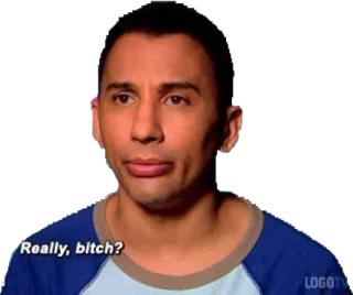 😑 3e2d25ca Really, bitch? insult, swear word, attitude telegram sticker