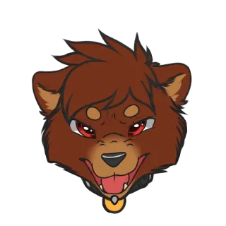 😡 13718b8f Furry, Anthro, Animal, Perro, Dibujo animado, Personaje telegram sticker