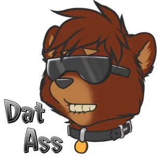 😎 9eda1bc6 oso, antropomórfico, dibujos animados, animal, gafas de sol telegram sticker