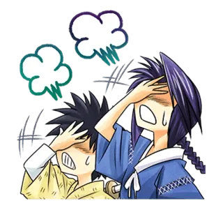 😫 7af5d7f7 HA! anime, manga, exasperado, frustrado whatsapp sticker