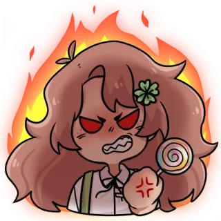 😡 52804635 โกรธ, อนิเมะ, การ์ตูน, หงุดหงิด, อมยิ้ม, เสียใจ telegram sticker