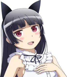 😎 d35fb2ed Anime, Chica gato, Lindo, Manga, Kawaii, Dibujos animados telegram sticker