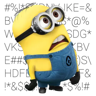 😝 696134dd Minion Despicable Me 小黄人, 卡通, 黄色, 搞笑, 角色 telegram sticker