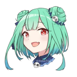 😃 10456c2f @NekoTsu anime, character, cute, manga, portrait, cartoon telegram sticker