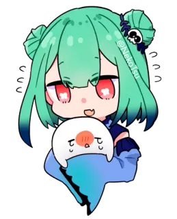 🤗 210850ff @NekoTsu anime, vtuber, cute, chibi, cartoon telegram sticker