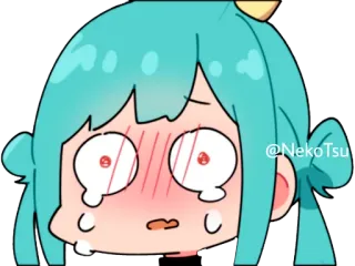 😭 a95a915b @NekoTsu anime, kawaii, cute, girl, avatar, sad telegram sticker