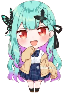 😃 e5e1e559 @NekoTsu anime, cute, chibi, kawaii, cartoon telegram sticker