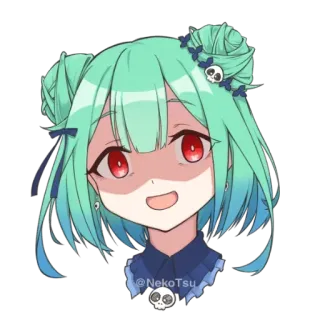 👿 fec8cf3b @NekoTsu anime, vtuber, cute, sticker, avatar telegram sticker