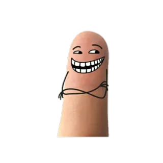 🤝 c4c23728 dedo, desenho animado, engraçado, sorrindo, meme, mão telegram sticker