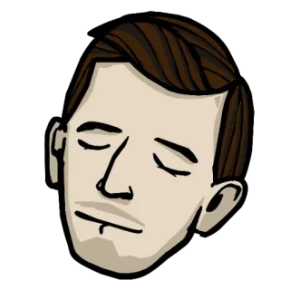 😪 069b359f homme, portrait, triste, visage, illustration, personne telegram sticker