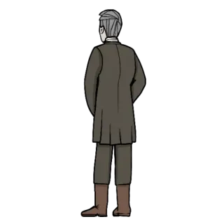 ☹ 08e145ef homme, costume, vue arrière, debout telegram sticker