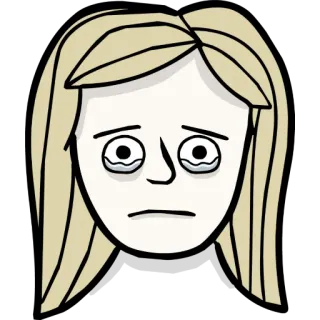 🥺 1d3116bc pleurer, triste, émotion, contrarié(e), femme, blonde telegram sticker