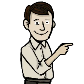 🫵 877c05c0 Dessin animé, Homme, Pointer, Illustration telegram sticker