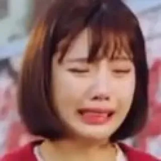 🍒 1eabce58 chorando, triste, chateada, emocional, mulher whatsapp sticker