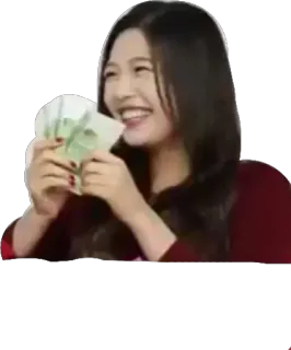 🤑 6a9e0294 Frau, Geld, Lächeln, glücklich, Bargeld, Währung telegram sticker