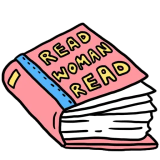📚 a8c5e372 READ WOMAN READ livre, lecture, femme, féministe, littérature, livres telegram sticker