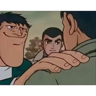 😅 200cb4e9 Anime, Hombres, Dibujos animados, Animación, Personajes, Sonriendo con sorna telegram sticker