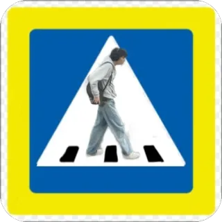 🚶 29a09111 peatón, cruce, señal, paso de peatones, calle, tráfico, caminar, calle telegram sticker