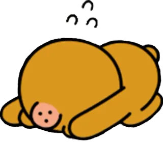 😖 53a71a2d медведь, спящий, мультик, животное, милый whatsapp sticker