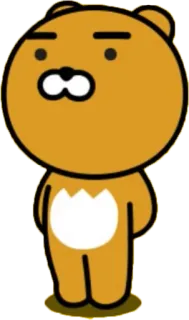 😯 851a9c9b Ryan мультик, медведь, животное, милый whatsapp sticker