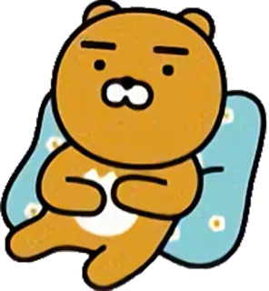 🙃 92078516 Ryan Мультфильм, Медведь, Райан, Милый, Спящий, Подушка whatsapp sticker