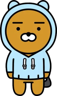 🙂 e39a31c3 Ryan Kakao Friends, Райан, медведь, персонаж, милый whatsapp sticker