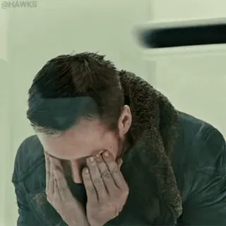 🤦‍♂️ 32e787c6 Roy Batty Blade Runner triste, llorando, replicante, lágrimas, emocional telegram sticker