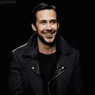 😂 5baed3a3 Ryan Gosling actor, sonrisa, feliz, hombre, famoso telegram sticker