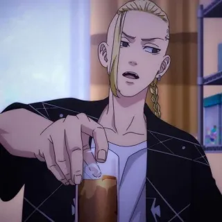 🍺 77c3ed76 Ken Ryuguji Tokyo Revengers 动漫, 角色, 饮料, 动画, 绘画 whatsapp sticker