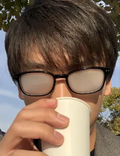 😎 15cbedfb person, man, glasses, beverage, cup telegram sticker