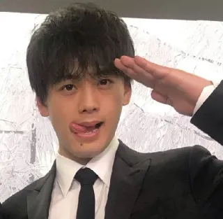 😋 570c4c5a person, suit, tie, portrait, man, salute, japanese, asian telegram sticker