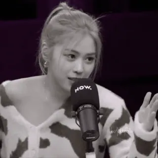 🍙 1c067f56 now. phụ nữ, micro, vằn bò, nói chuyện, chân dung, người telegram sticker