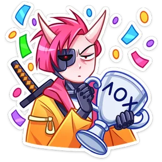 🗡 88dc0aab 10x Anime, Konfeti, Perayaan, Trofi, Iblis, Katana telegram sticker