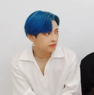 ⛈ 9fc89a4d orang, rambut biru, potret, pria, laki-laki telegram sticker