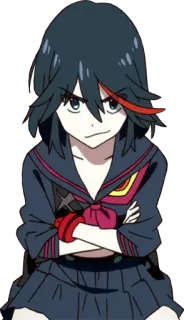 😈 1e34c067 Ryuko Matoi Kill la Kill 애니메이션, 킬라킬, 마토이 류코, 화난, 캐릭터, 애니 여자 telegram sticker