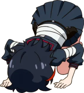 😓 8d86d6b4 애니메이션, 소녀, 포즈, 여고생 telegram sticker